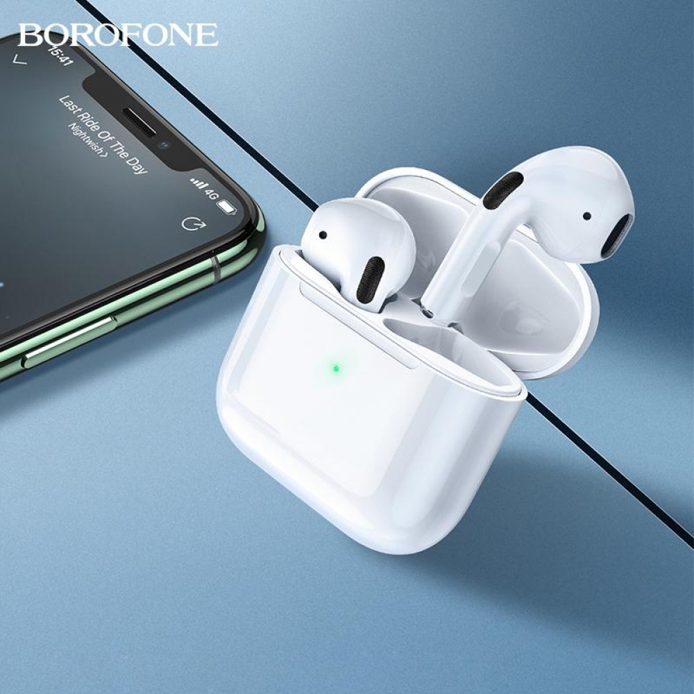 Безжични блутут слушалки BOROFONE BW02 Plus, Бели