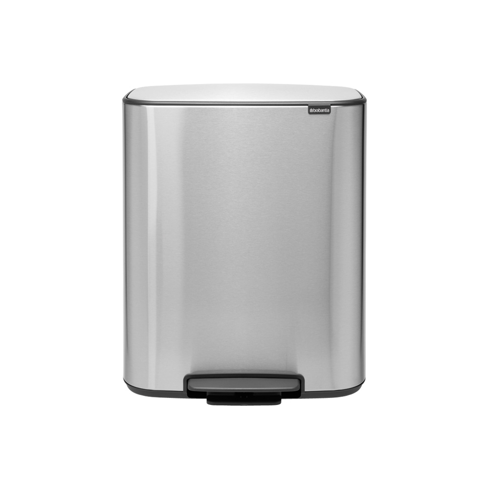 Кош за смет Brabantia Bo Pedal 60L, Matt Steel Fingerprint Proof