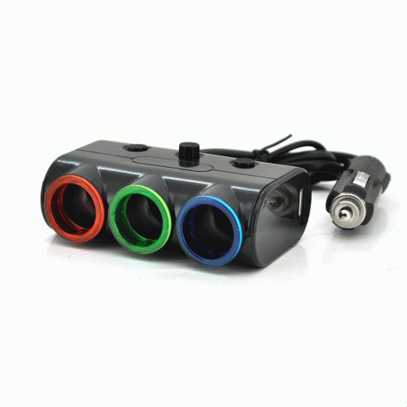 Разклонител на запалка 3 гнезда + 2 USB Olesson 1523