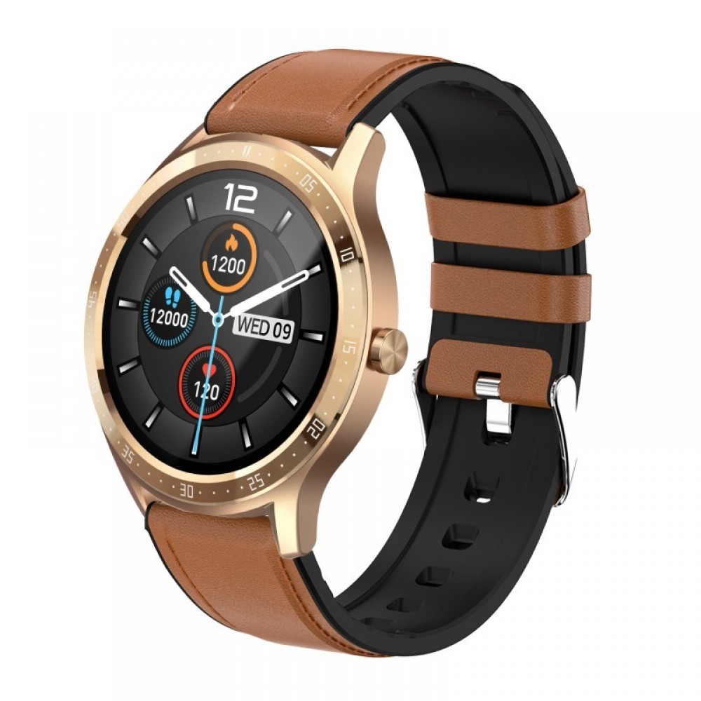 Смарт часовник Maxcom - Fit FW43, 44mm, 1.3", Cobalt 2 gold