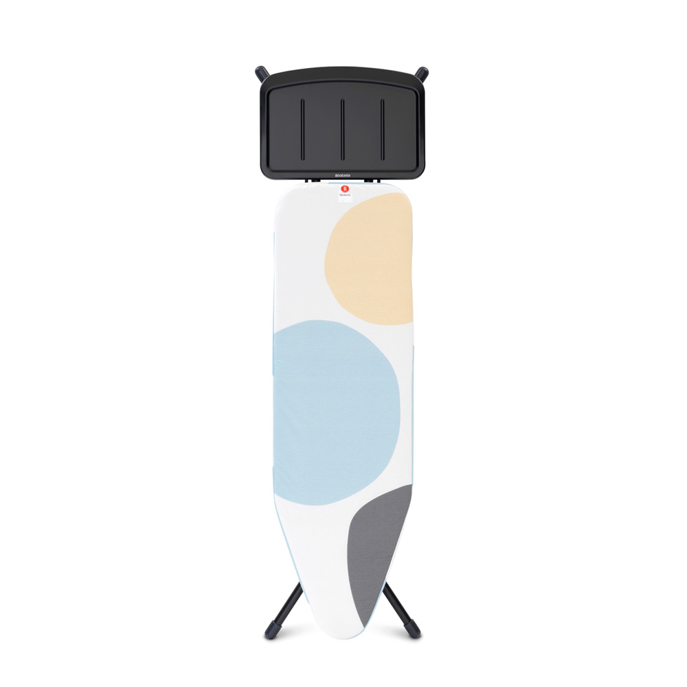 Маса за гладене Brabantia B 124x38cm с поставка за парогенератор, PerfectFlow Spring Bubbles