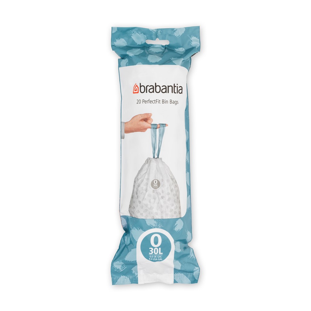 Торба за кош Brabantia размер O, 30L, 20 броя, бели