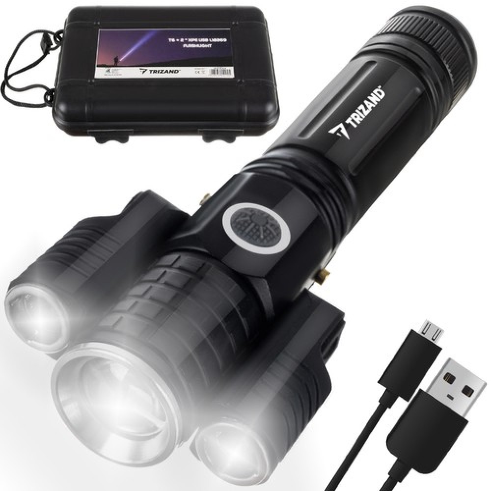 Мощен Лед Фенер Trizand T6 + 2 XPE, Алуминиев корпус