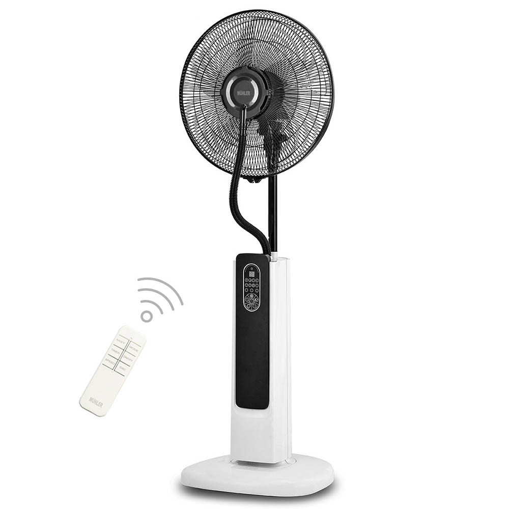 Вентилатор с водна мъгла 16'' Muhler MF-1679RC, 75W, LED, дист. упр-е