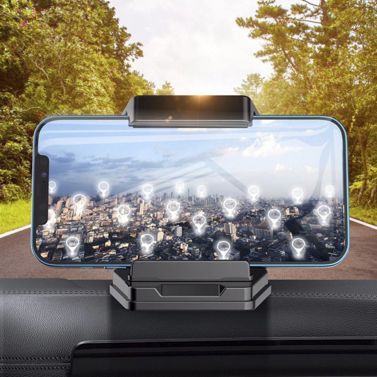 Универсална стойка за автомобил за табло Smart Technology CH05, За телефон, За навигация