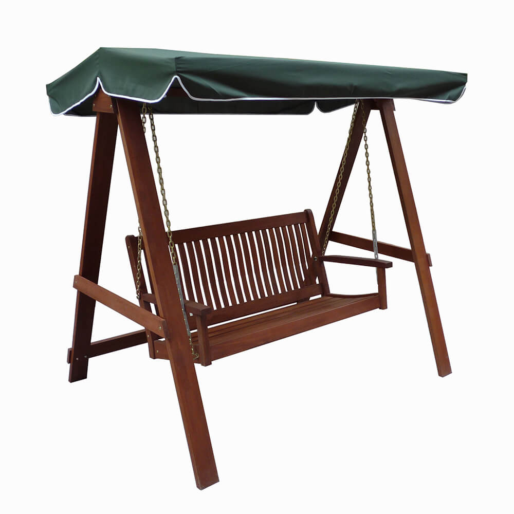 Люлка двуместна Muhler Meranti, дърво, със сенник