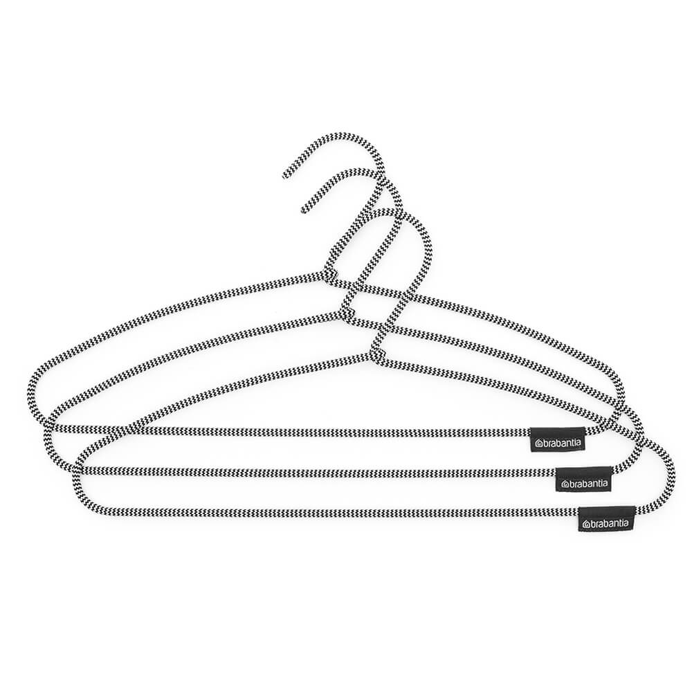 Комплект закачалки гумирани Brabantia Black/White 3 броя