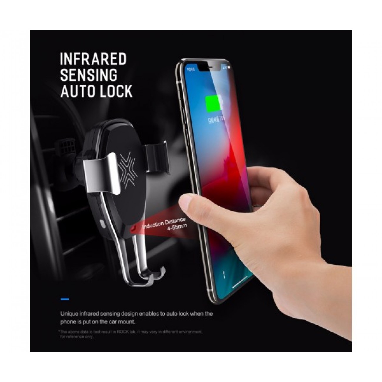 Универсална стойка за автомобил с безжично зареждане и автоматично затваряне S5