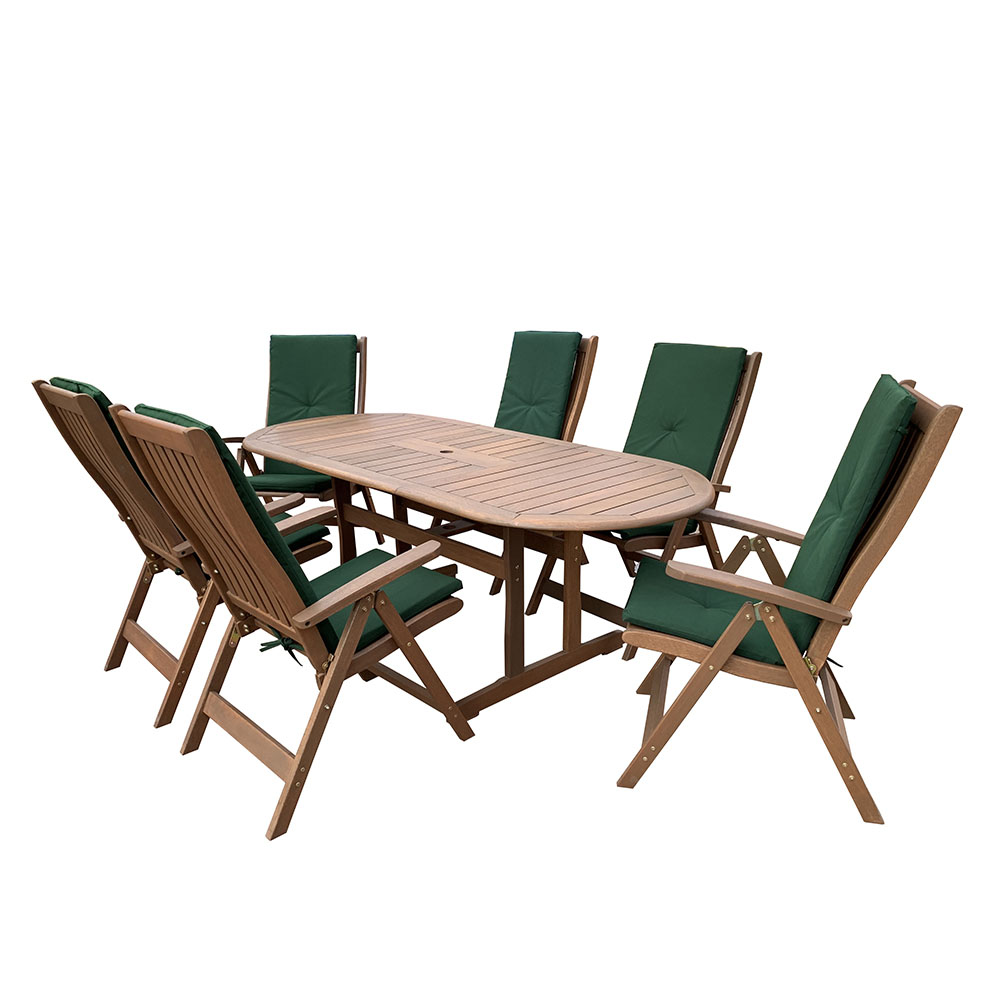 Градински комплект Marina IV Muhler Meranti 7 части, дърво