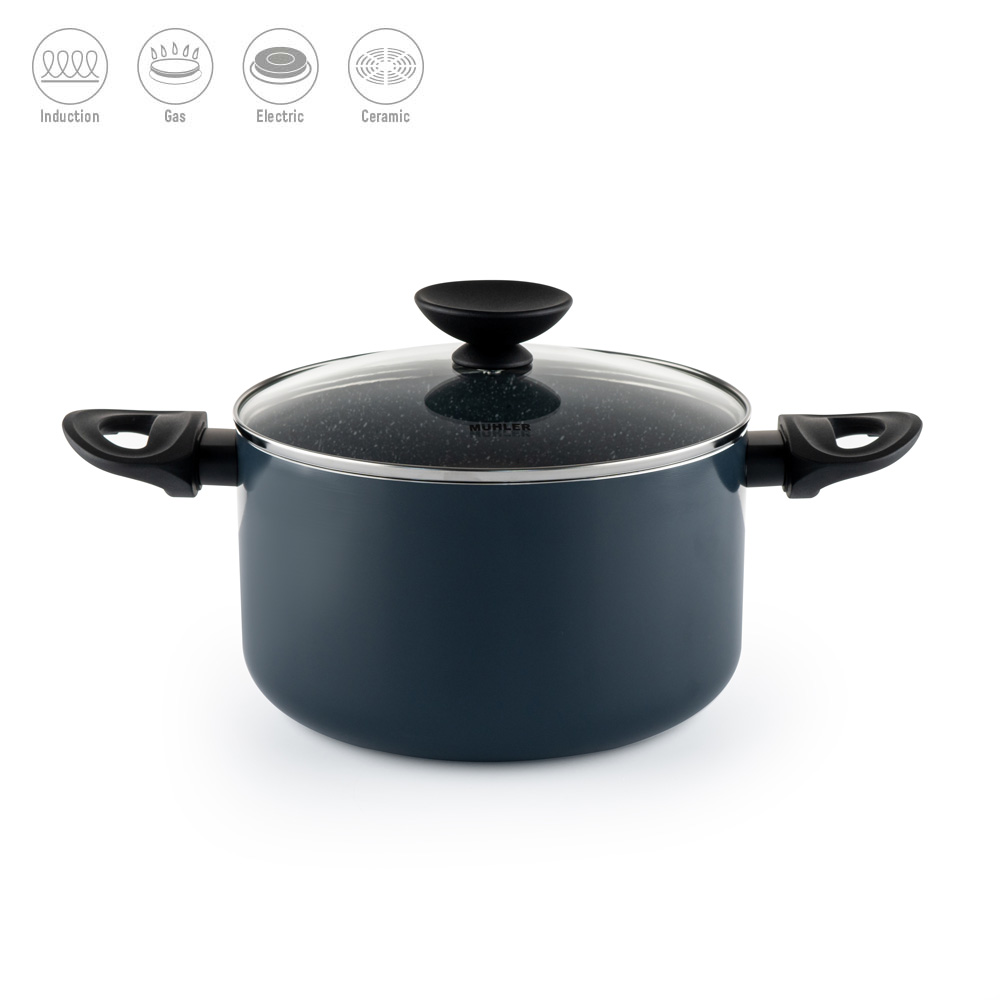 Тенджера дълбока Muhler Nia MR-2245D 22x13cm, 4.5L.