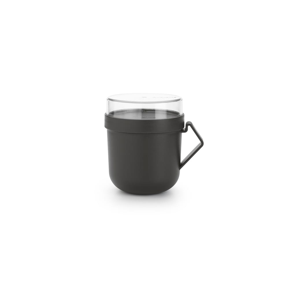 Чаша с капак Brabantia Make&Take 600ml, Dark Grey