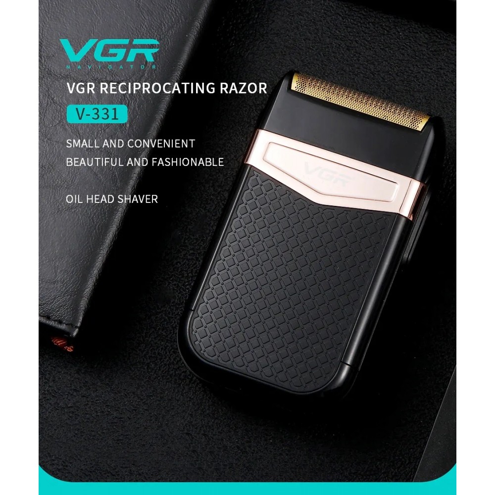 Мъжка самобръсначка VGR V-331,  IPX 7 Водоустойчивост, LCD дисплей, Време на работа 50 минути