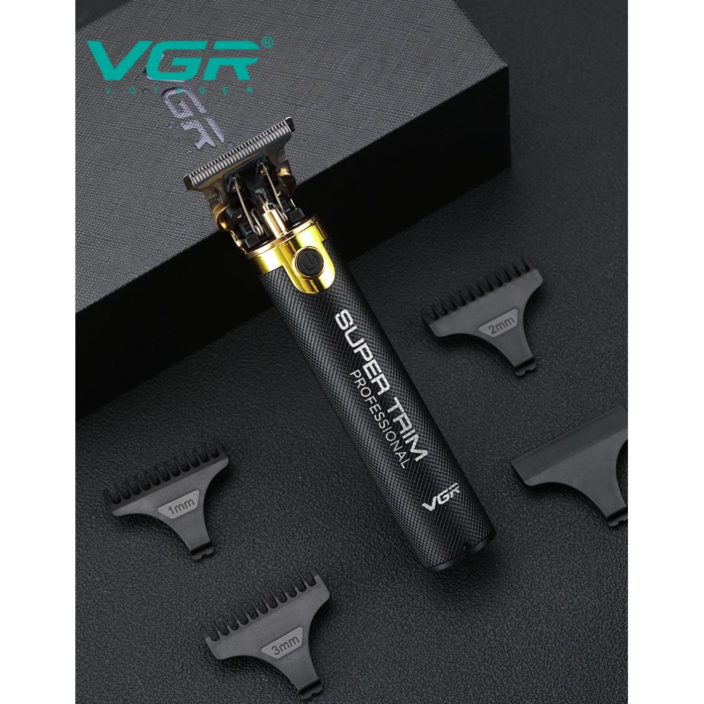 Професионален тример за коса VGR V-082, Метален корпус, Дисплей, Акумулаторна батерия