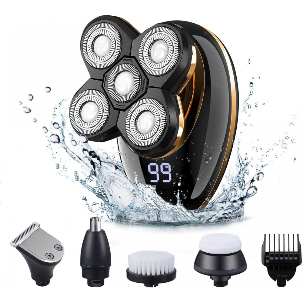 Мъжка самобръсначка VGR V-316, 5в1, USB зареждане, IPX 7 Водоустойчивост, LCD дисплей, Време на работа 50 минути