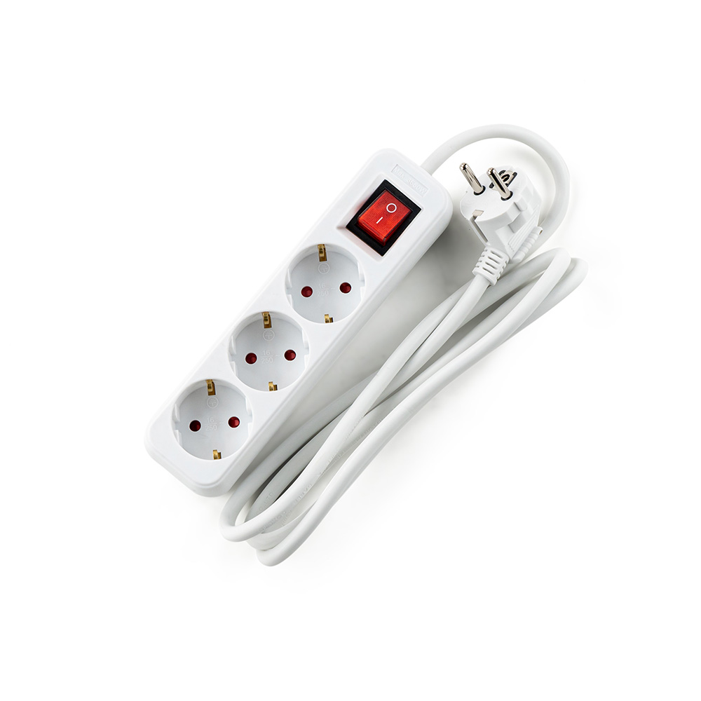 Разклонител Muhler с ключ, 3G, 1.5mm2,  3m дължина