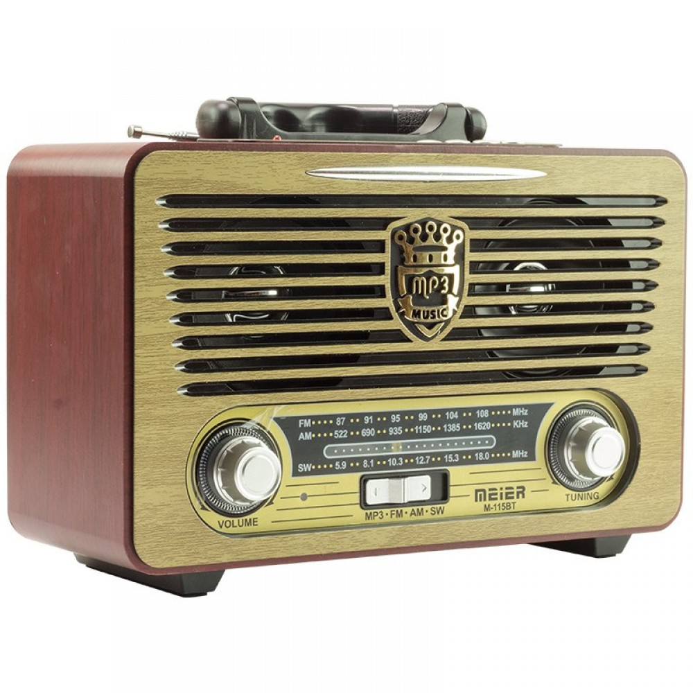 Ретро радио MEIER M-115BT, Bluetooth, USB, SD, FM