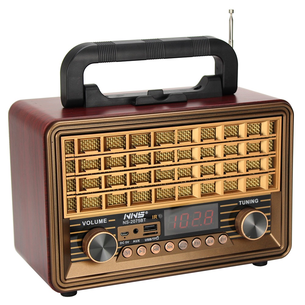 Ретро радио NNS NS-2075BT, Блутут, Радио, USB, Батерия, Дистанционно