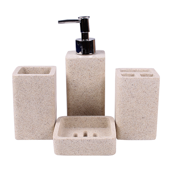 К-т аксесоари за баня 4 части камък ПП