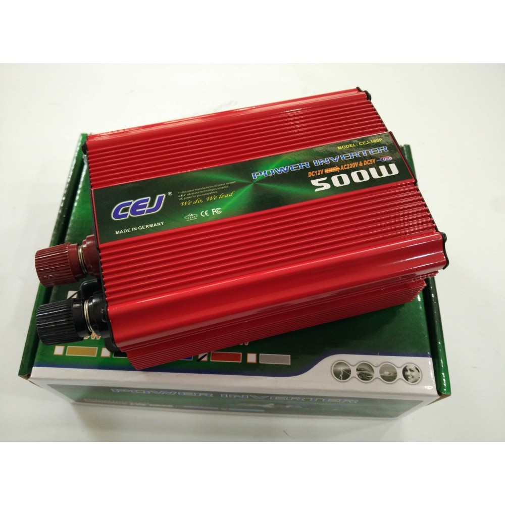 Висококачествен Инвертор на напрежение CEJ 12V - 220V 500W