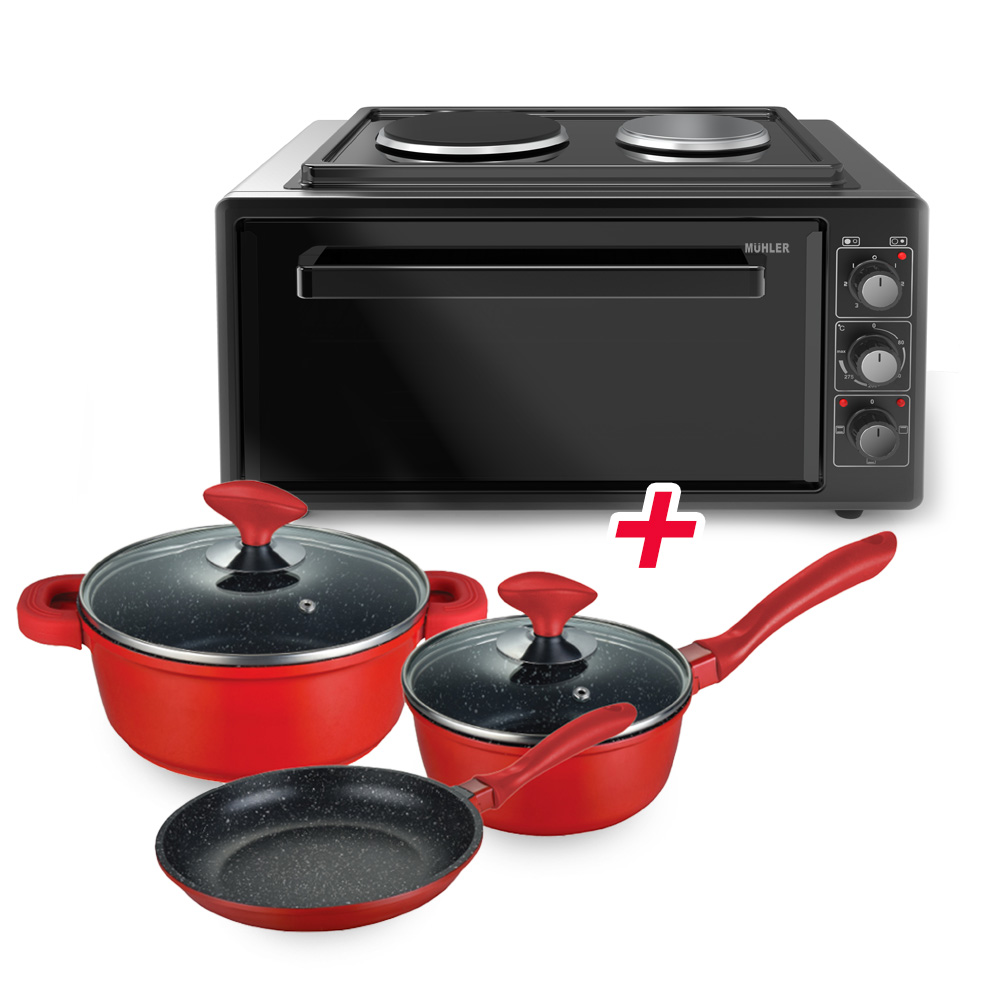 Готварска печка Muhler MC-4222 + комплект съдове за готвене Muhler серия Kara