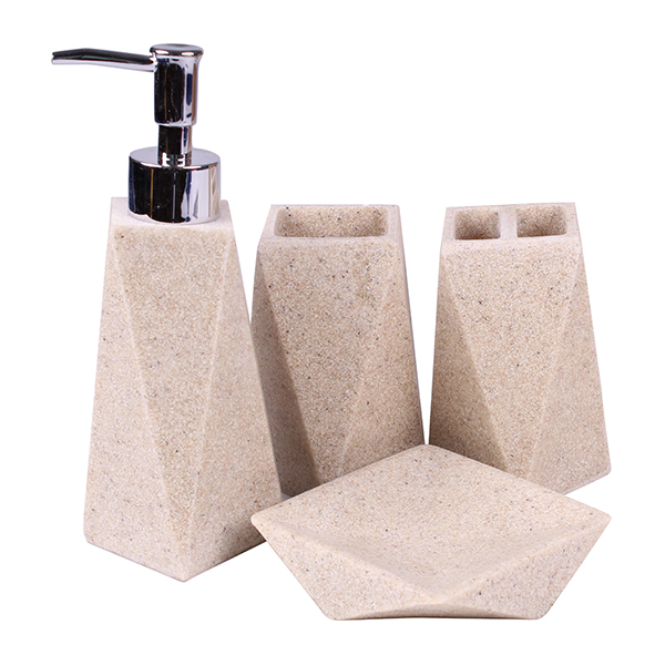 К-т аксесоари за баня 4 части камък РМБ