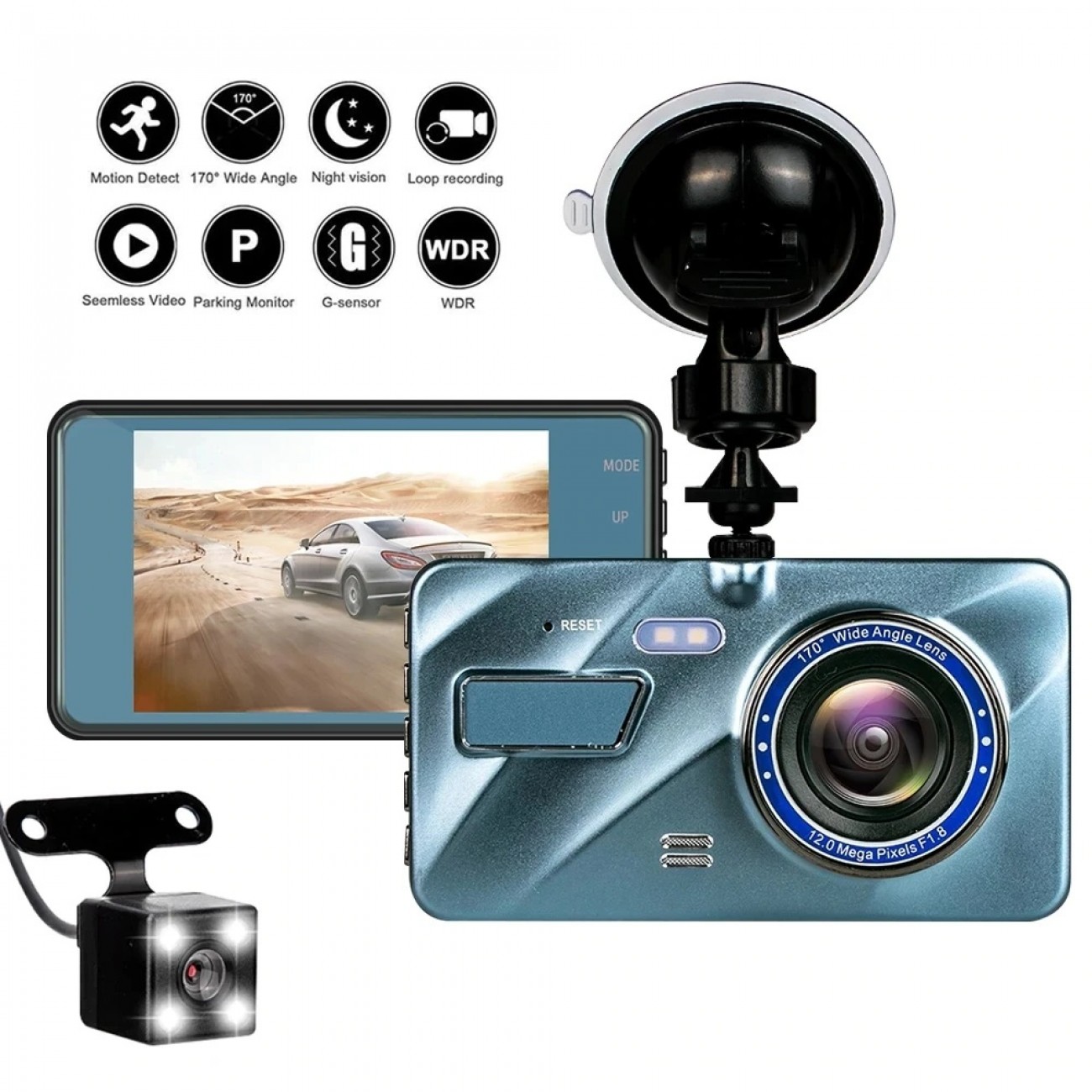 Авто видеорегистратор Smart Technology Cam 5, 2 камери, Full HD