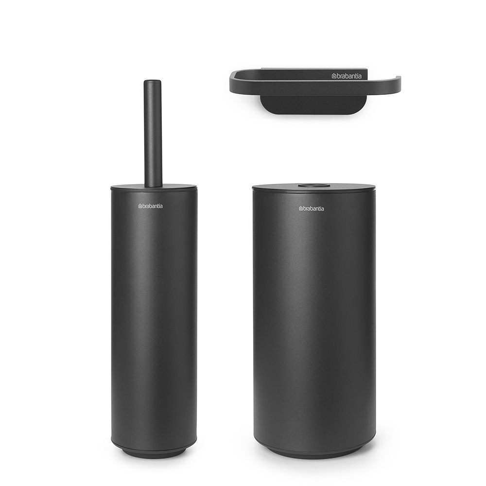 Комплект аксесоари за тоалетна Brabantia MindSet Mineral Infinite Grey N 3 части