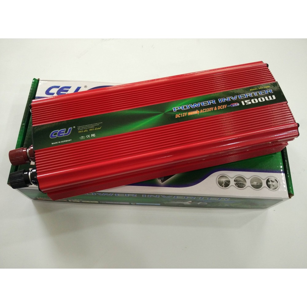 Висококачествен Инвертор на напрежение CEJ 12V - 220V 1500W