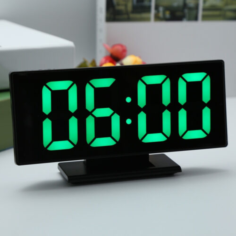 Огледален часовник с големи цифри Smart Technology DS-3618L, Температура, Дата