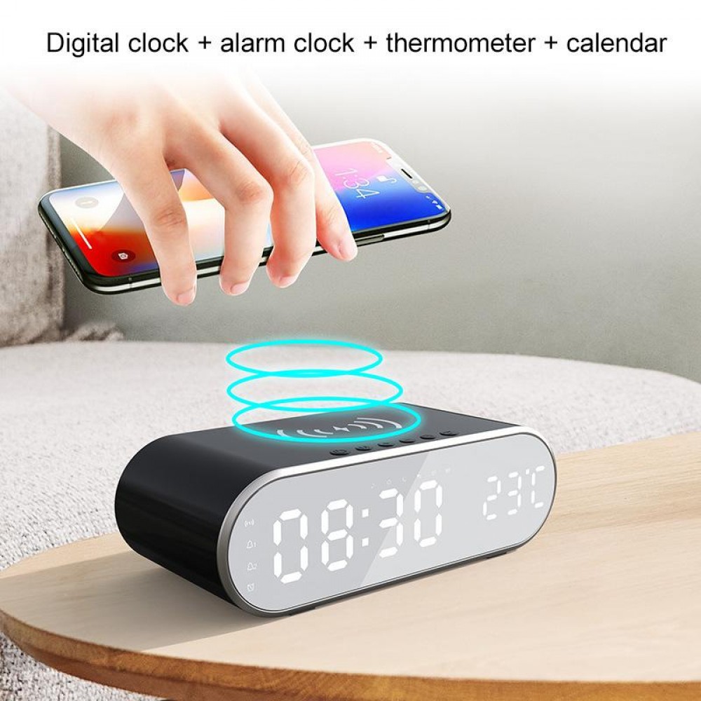 Лед часовник с докинг станция Smart Technology W626, Температура, Безжично зареждане