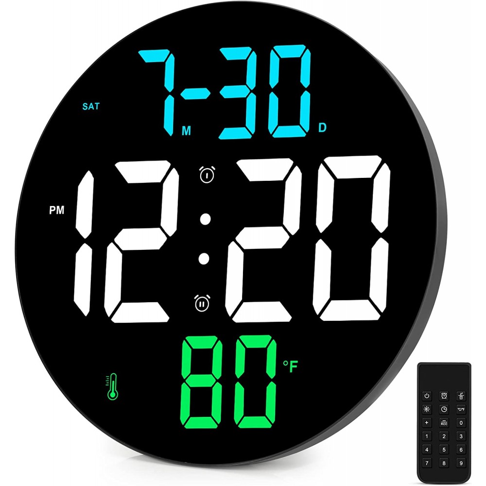 Часовник с голям LCD дисплей Temeo GH8010, Дата, Температура, Дистанционно