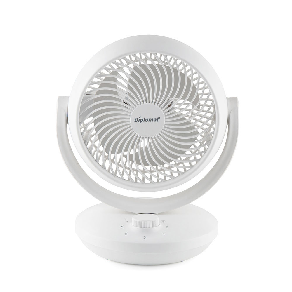 Вентилатор настолен 8'' Diplomat DFX-636, 50W, 3D циркулация, механично управление