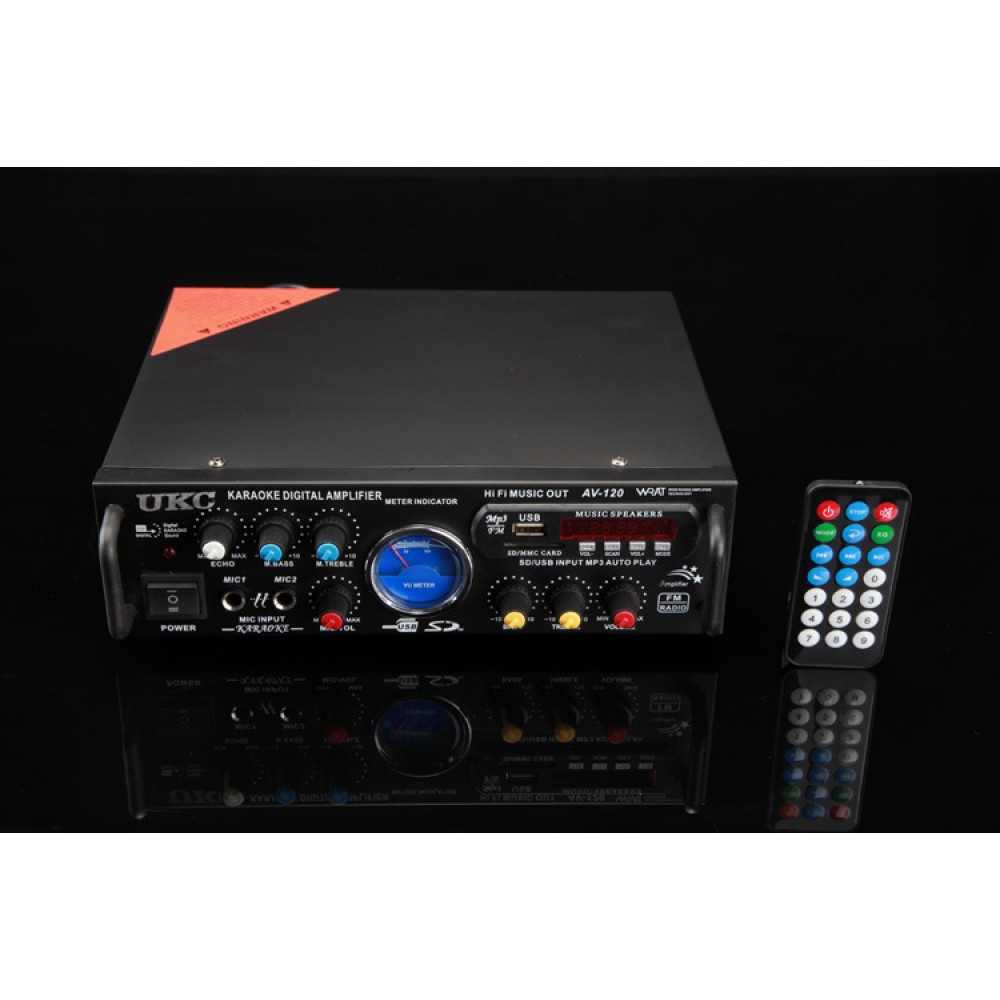 Bluetooth Караоке Усилвател за домашна употреба 2 x 150W UKC AV-339B