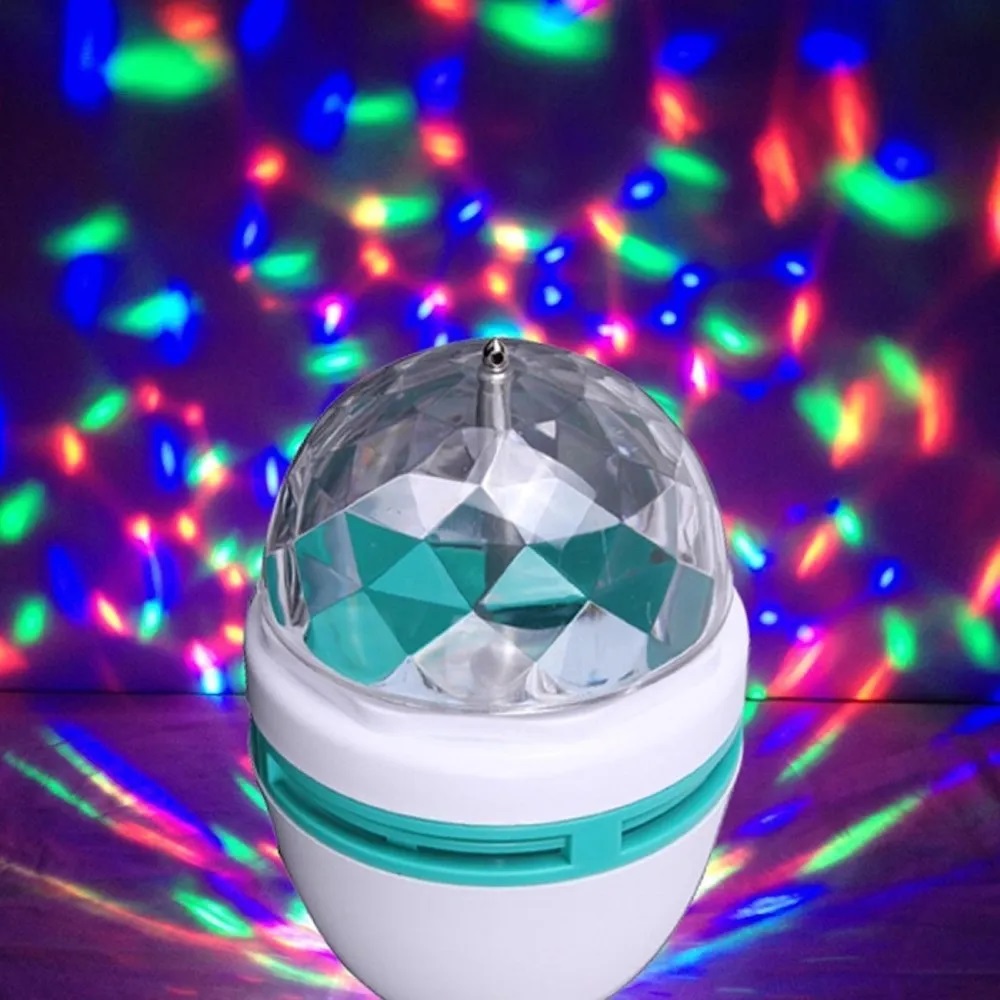 Диско крушка Smart Technology Disco Lamp, Многоцветна, Въртяща се, E27, 6W