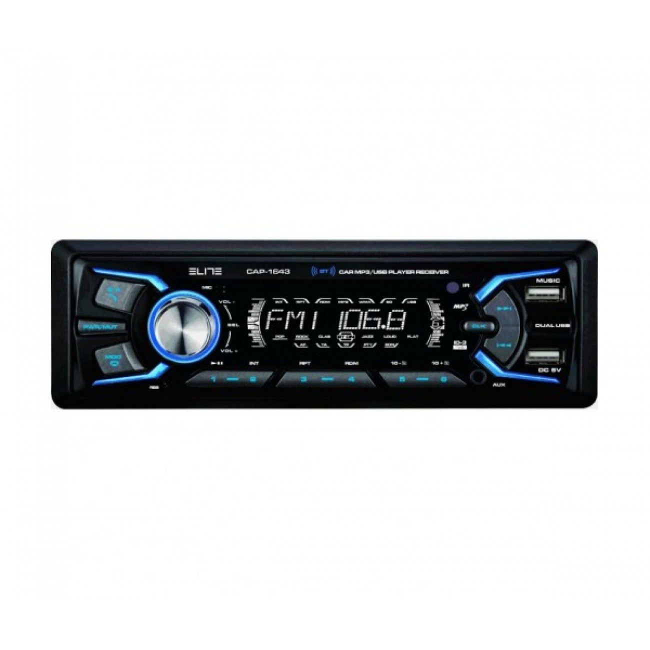 Авто Aудио Плеър ELITE CAP-1643, Bluetooth, USB