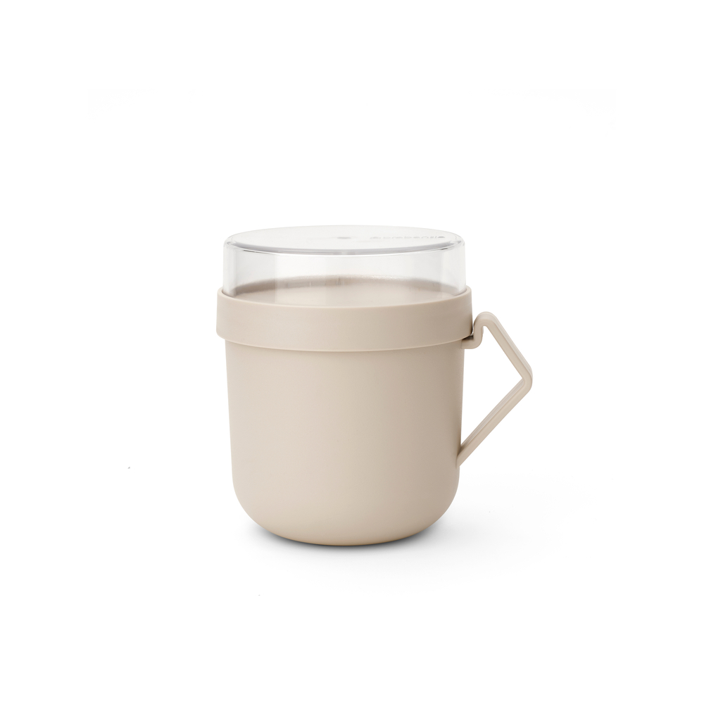Чаша с капак Brabantia Make&Take 600ml, Soft Beige