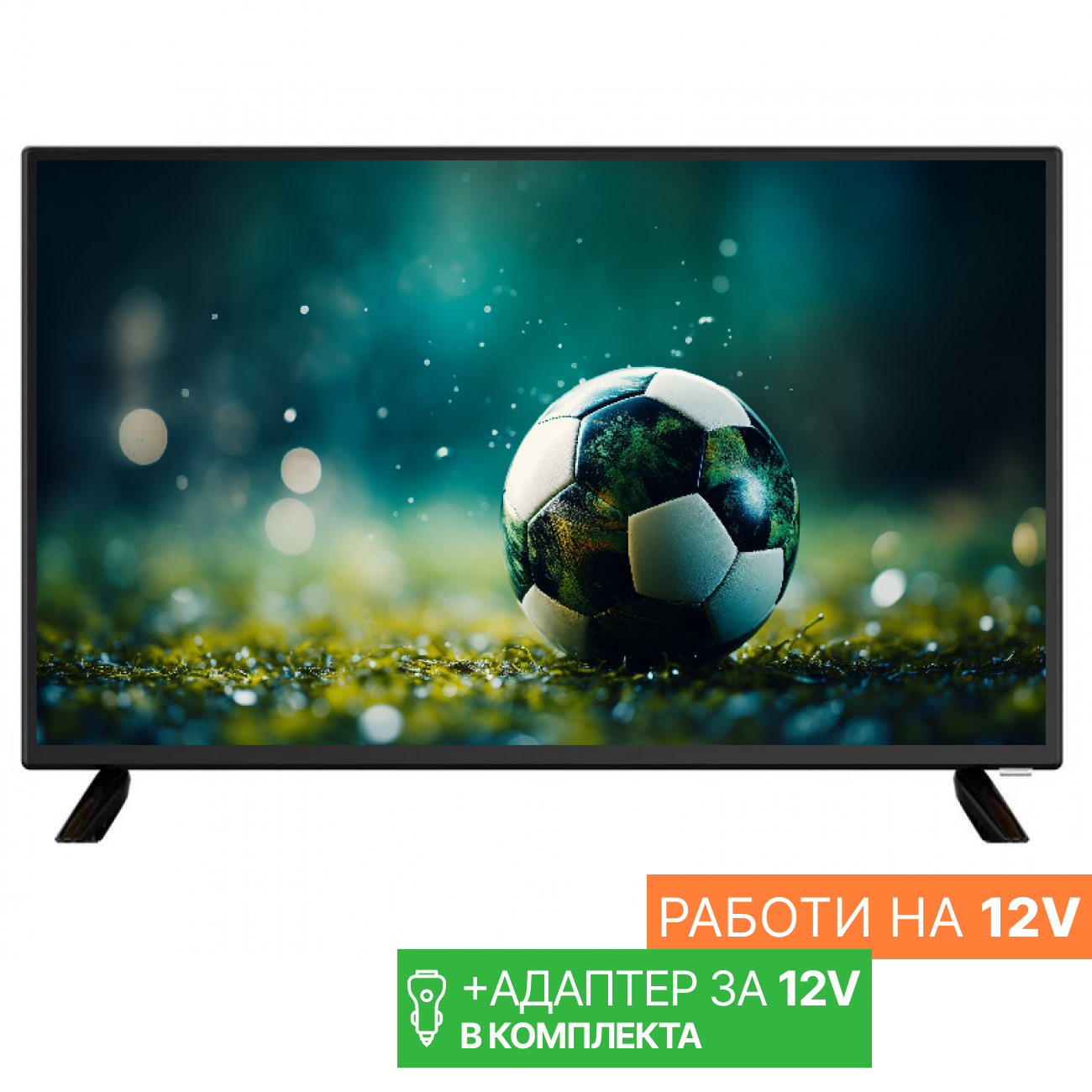 Портативен 24 инчов телевизор Vivas NEO LED-24V12, 1366x768 HD Ready, 220/12 Волта, Led, USB