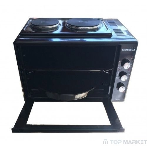 МИНИ ПЕЧКА GAMALUX I-60 HP BK /черна/ - 2 котлона