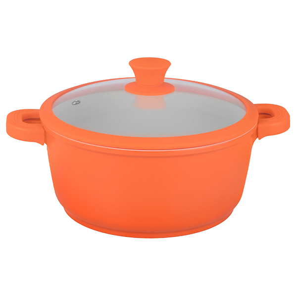 Тенджера Muhler MR-247C, 24cm, оранжев, 4.3L