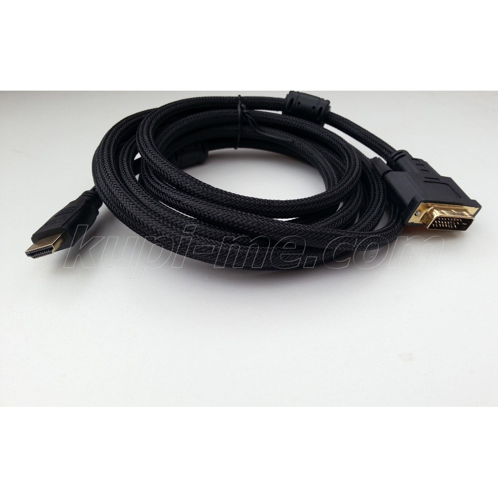 Кабел DVI Male to HDMI Male 3m