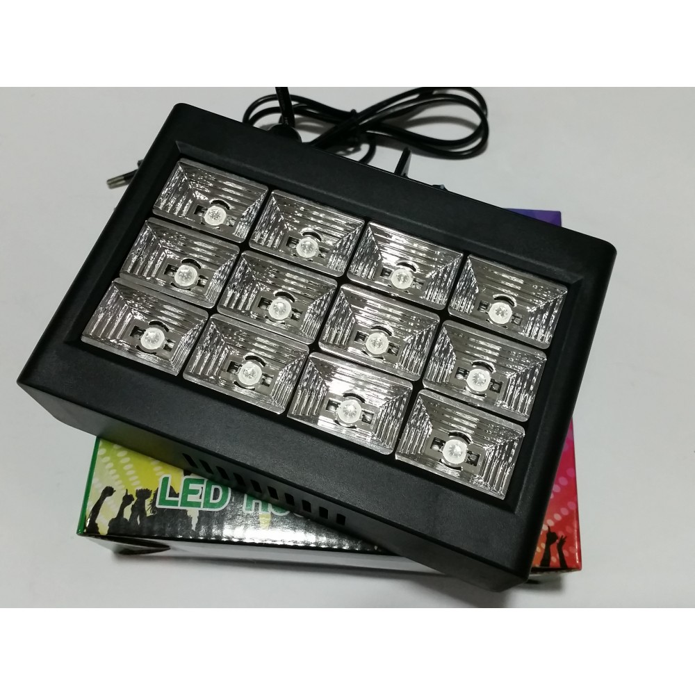 Мощен LED диодед стробоскоп цветен Strobe 12