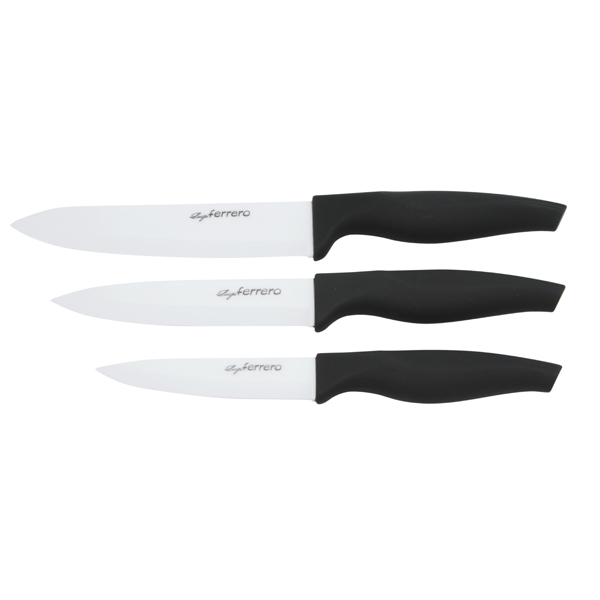 Ножове к-т LF FR-1730C, 3 ч, керамични, черен