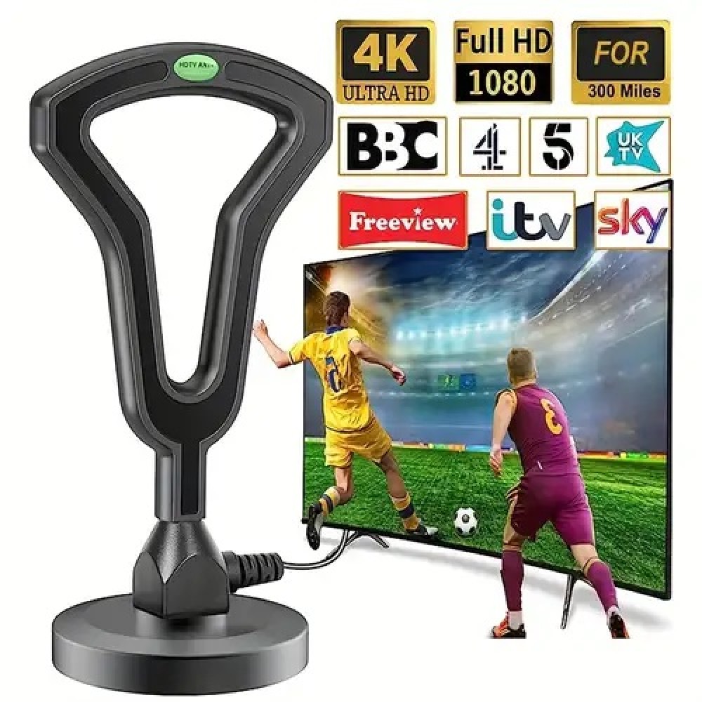 Цифрова антена с усилвател Smart Technology DVB-T2, Магнитна основа, 36dbi