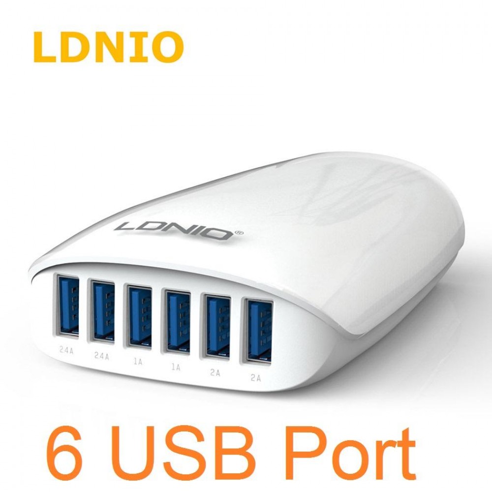Универсално зарядно за 220V LDNIO DL-A6573 USB 5.4A
