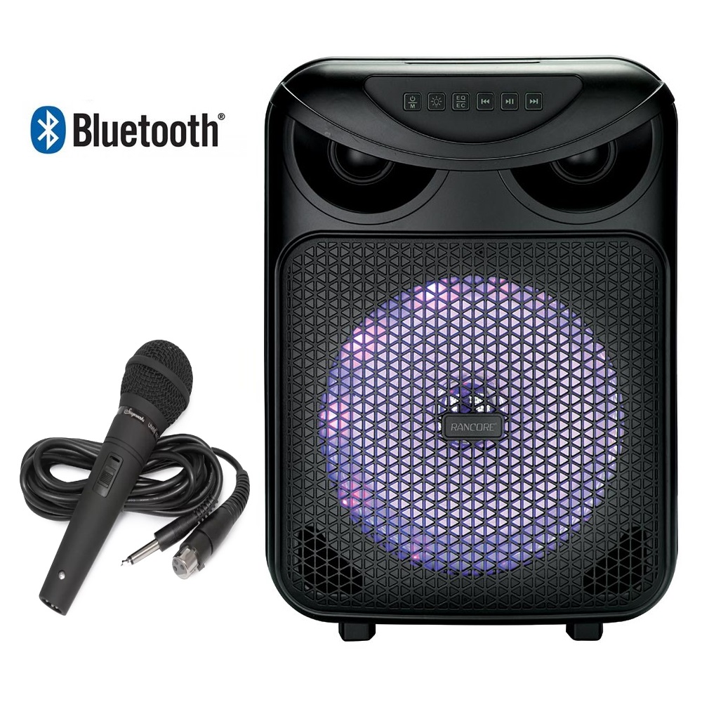Караоке тонколона Smart Technology RS80R, 8 инча, Блутут, Вграден акумулатор, 1 жичен микрофон, 2 години гаранция