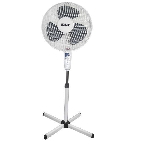 Вентилатор на стойка 16''Muhler FM-4040, 40W, бяло-сиво