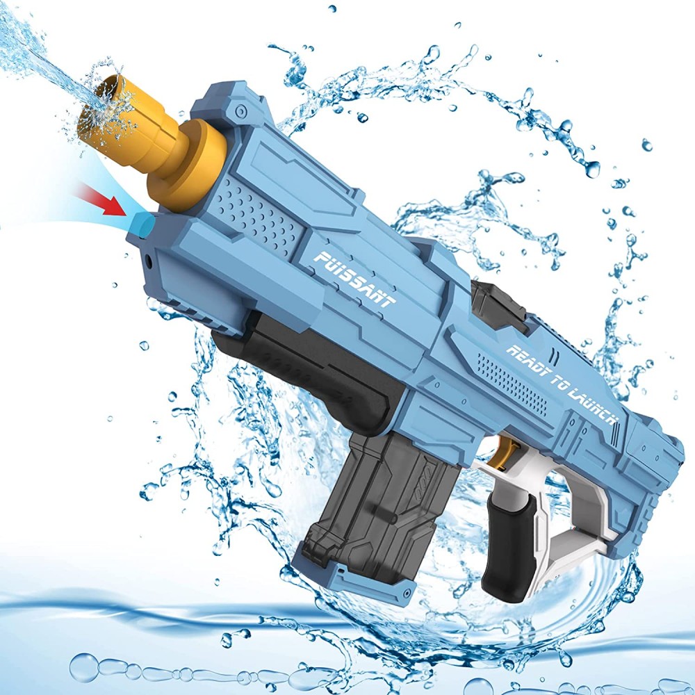 Голям воден пистолет Smart Technology Combat Water Gun, За възрастни и деца, До 9 метра, Акумулаторна батерия