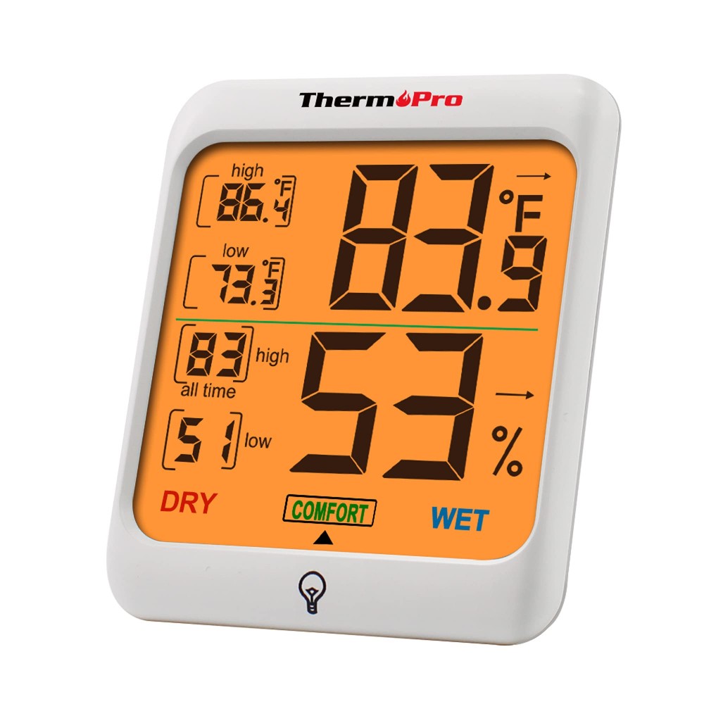 Термохигрометър ThermoPro TP-53 измерва температура /-20°C до 70°C/ и влажност /10% до 99%/