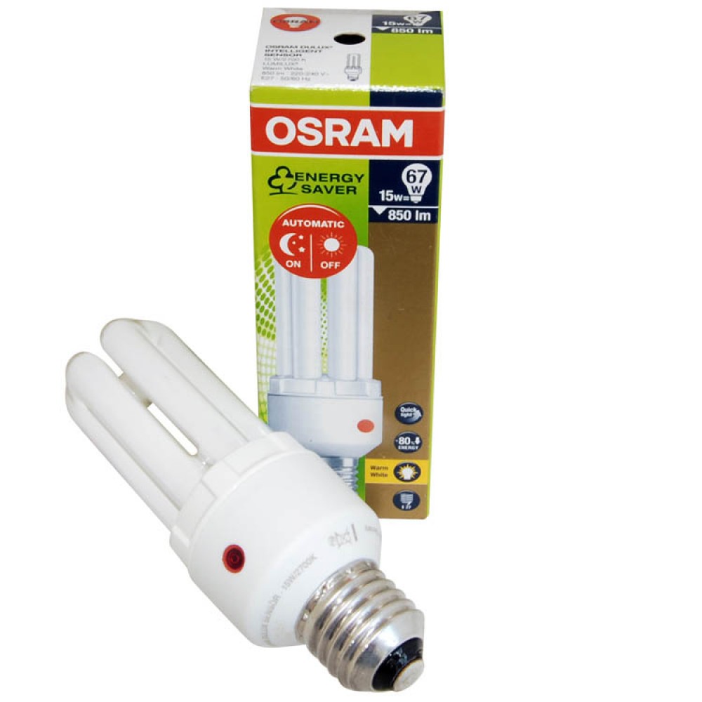 Eнергоспестяващa крушкa с интелигентен сензор OSRAM DULUX INTELIGENT SENSOR 15W/2700K/E27