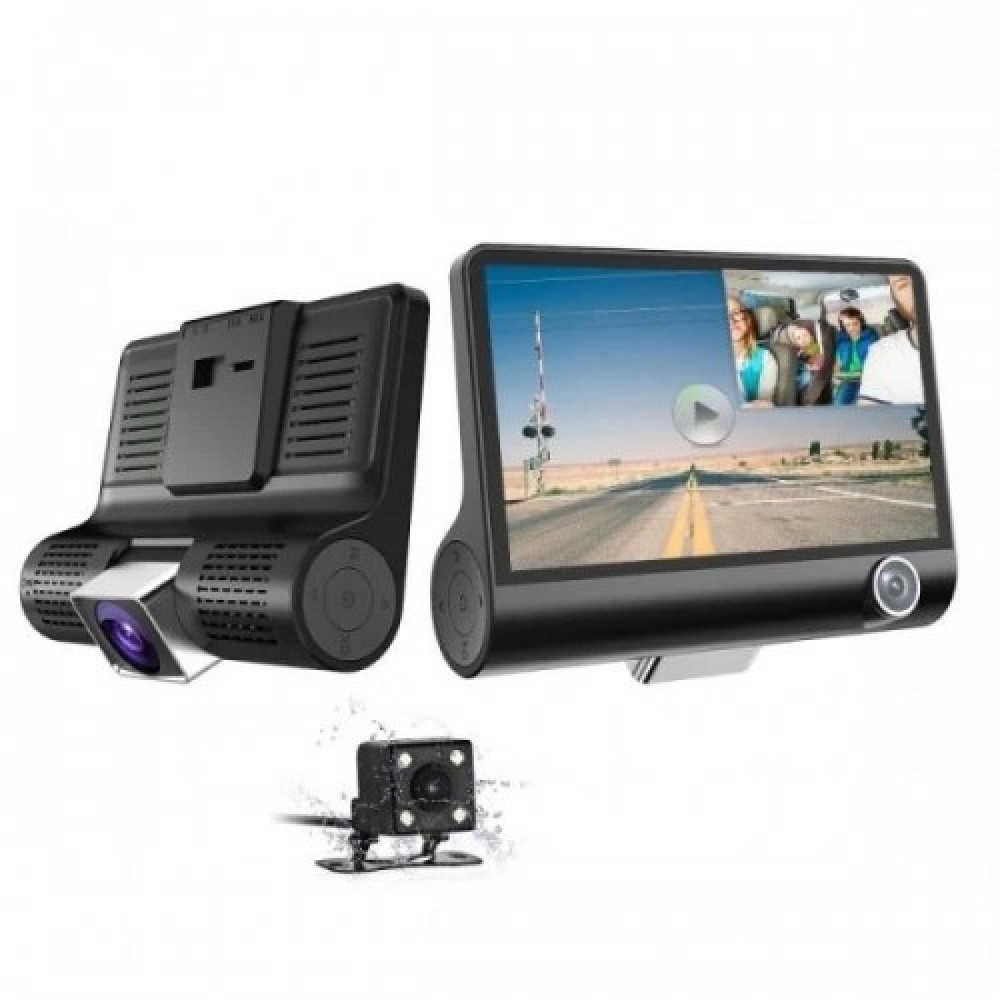 Видеорегистратор Smart Technology 3 Cam, 3 камери - Отпред, Отзад и Интериор